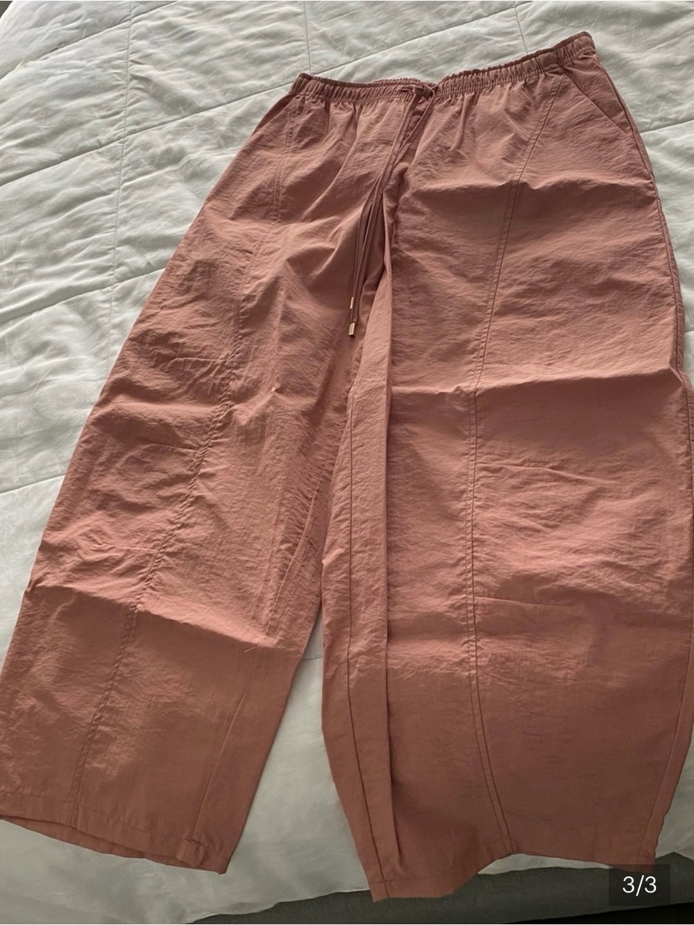 Zara Dusty Pink Wide-Leg Trousers -NWOT - Picture 5 of 5